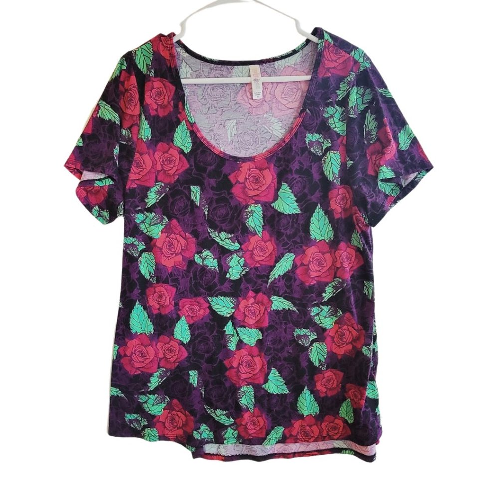 Rose Print Lularoe Classic T